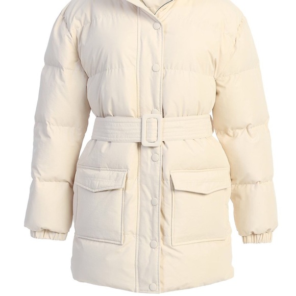 JLUXLABEL ASPEN LONG PUFFER COAT Ivory - S - Picture 6 of 13